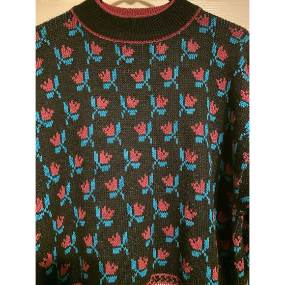 Women's Vintage JP Collections Sweater Plus Sz 22/24 Floral Print AOP 1980s 90s - Picture 10 of 13